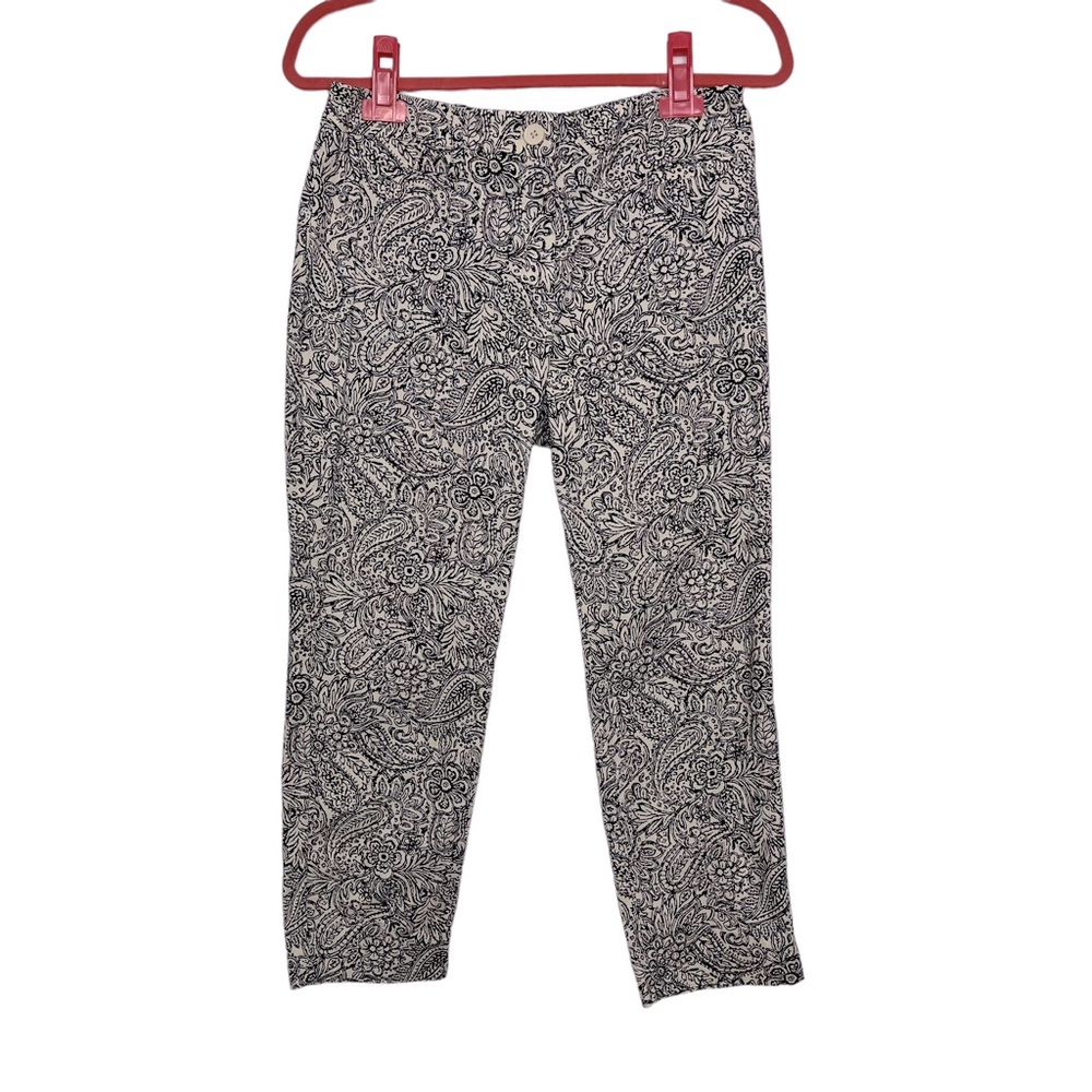 Talbots Outlet Paisley Printed Cropped Pants Women Size 8 P Petite J03069